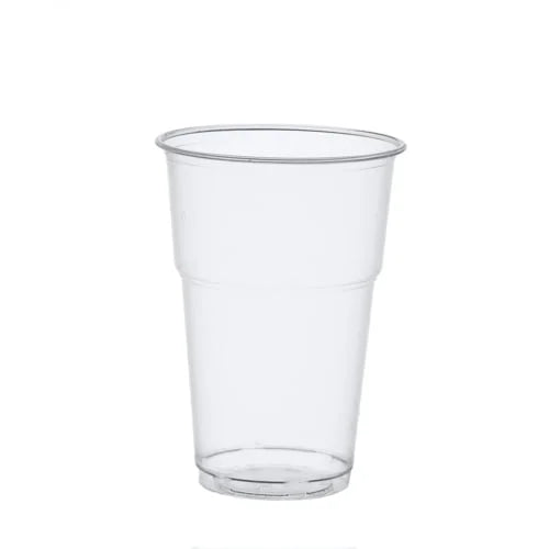 Papstar 70 Kaltgetränkebecher, PLA pure 0,4 l Ø 9,5 cm x H: 13,2 cm glasklar mit Schaumrand
