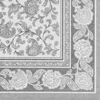 Papstar 50 Servietten ROYAL Collection 1/4-Falz 40 cm x 40 cm grau Ornaments
