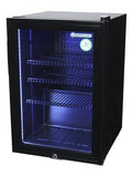 Gastro-Cool KW65 Getränkekühlschrank 62 Liter schwarz/schwarz, LED