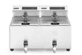 MasterCook Friteuse digital 2 x 8 L mit Ablasshahn