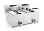 MasterCook Friteuse digital 2 x 8 L mit Ablasshahn
