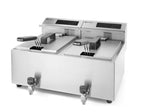 MasterCook Friteuse digital 2 x 8 L mit Ablasshahn