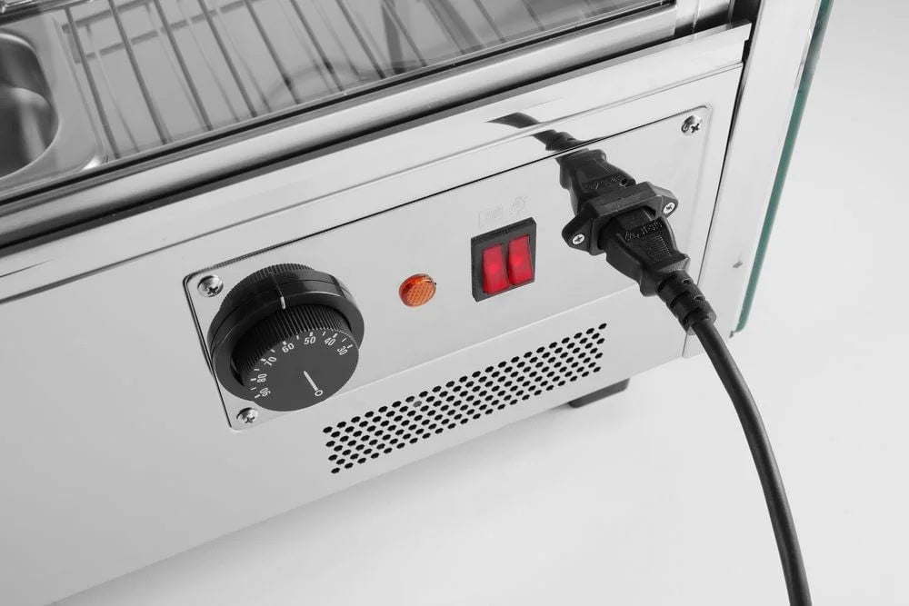 Warmhaltevitrine mit 3 Auslagen