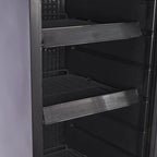 Gastro-Cool GD135 Getränkekühlschrank Retro Slim 135 Liter schwarz/schwarz, LED, Retro Design