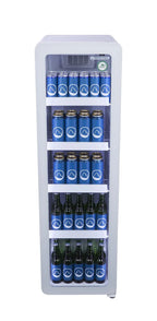 Gastro-Cool GD135 Getränkekühlschrank Retro Slim 135 Liter weiß/weiß, LED, Retro Design