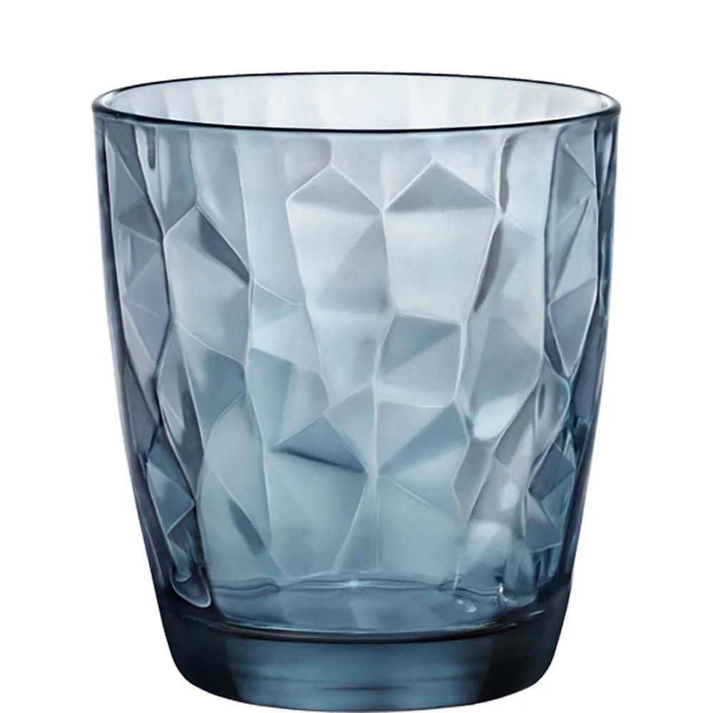 Bormioli Rocco Diamond Ocean Blue Acqua Tumbler 30,5 cl mit Füllstrich bei 20 cl, blau