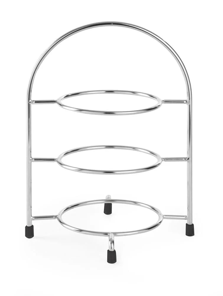 Teller-Etagere, Chromstahl, 29x20x44cm