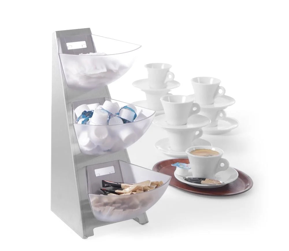 Multi Rack mit 3 SAN Schüssel 1 l Edelstahl