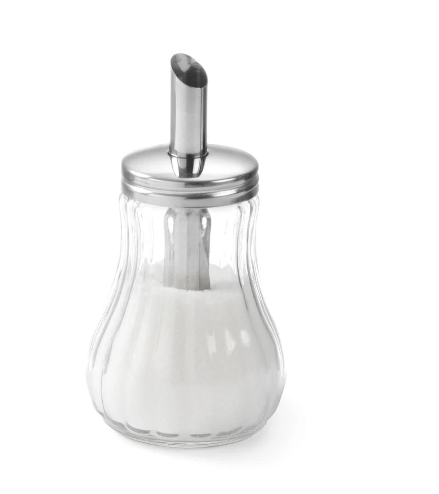 Zuckerstreuer aus Glas, 0,2 Lt. Inhalt