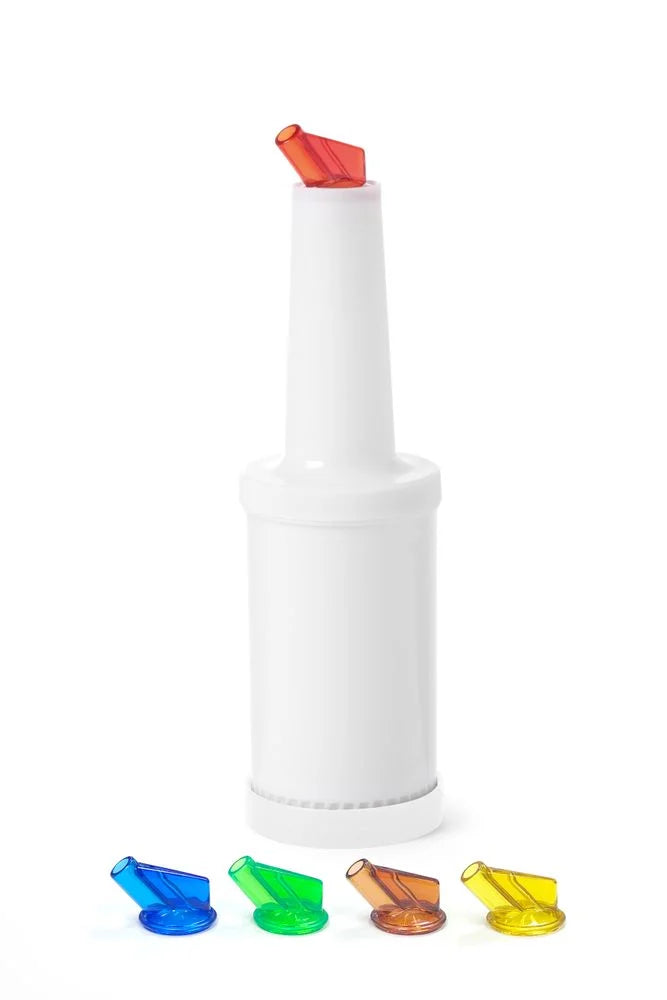 Dosierflasche + Krüge, 9x30cm, 0,8l rot
