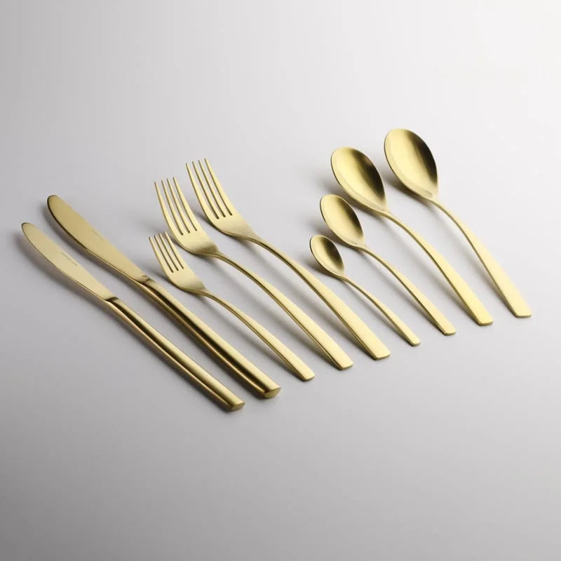 Comas Serie BCN Colors Gold 18/0 Kuchengabel