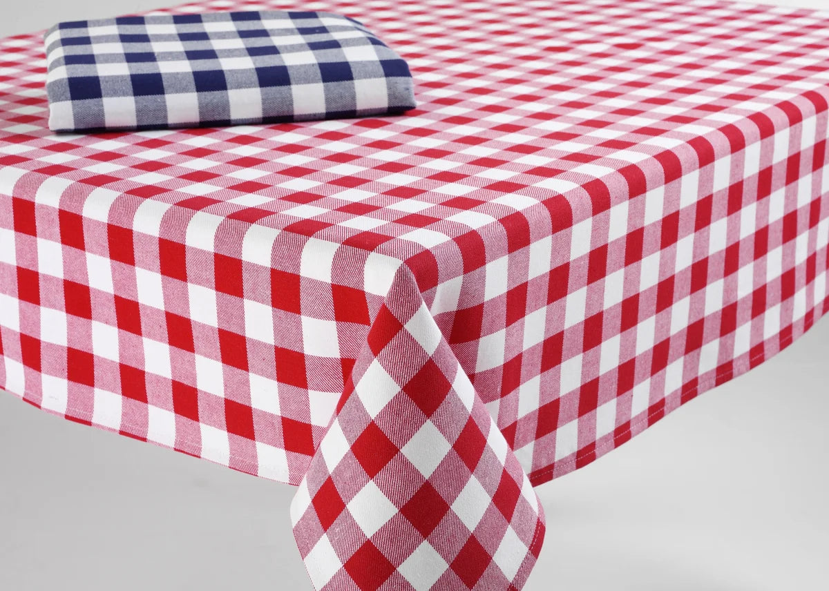 Züchentischdecke, 100 % Baumwolle, rot, Karomuster, 50 x 50 cm