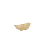 Papstar  Pure  Fingerfood-Schale XXS - Schiffchen; Holz - 50 Stk