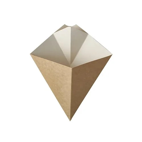 Papstar  Pure  Pommes-Frites-Spitztüte- S -mit Dip-Ecke; Pappe - 50 Stk - 100g