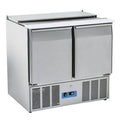 Mastro Saladette mit 2 Türen GN 1/1 und Deckel, 6x GN 1/3 + 2x GN 1/4 h=150 mm, 0°/+8°C