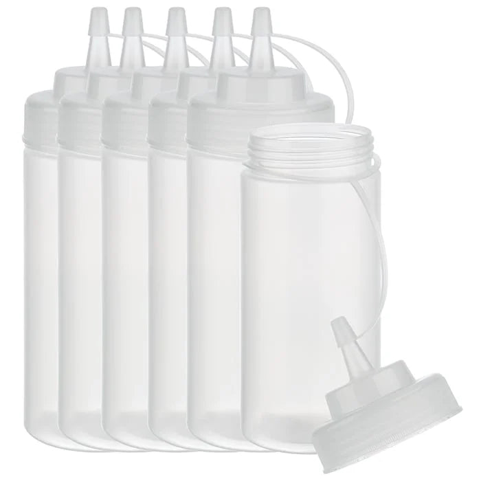 APS Quetschflasche, 6er Set, transparent, 490 ml