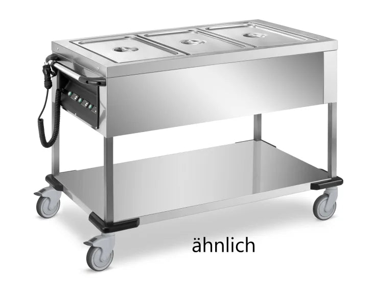 Bain-Marie Wagen PROFI mit abnehmbarer Wanne 2x GN 1/1