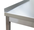 Edelstahl Arbeitstisch Profi 1000 x 700 mm - mit Grundboden und Aufkantung