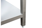 Edelstahl Arbeitstisch Profi 1000 x 700 mm - mit Grundboden und Aufkantung