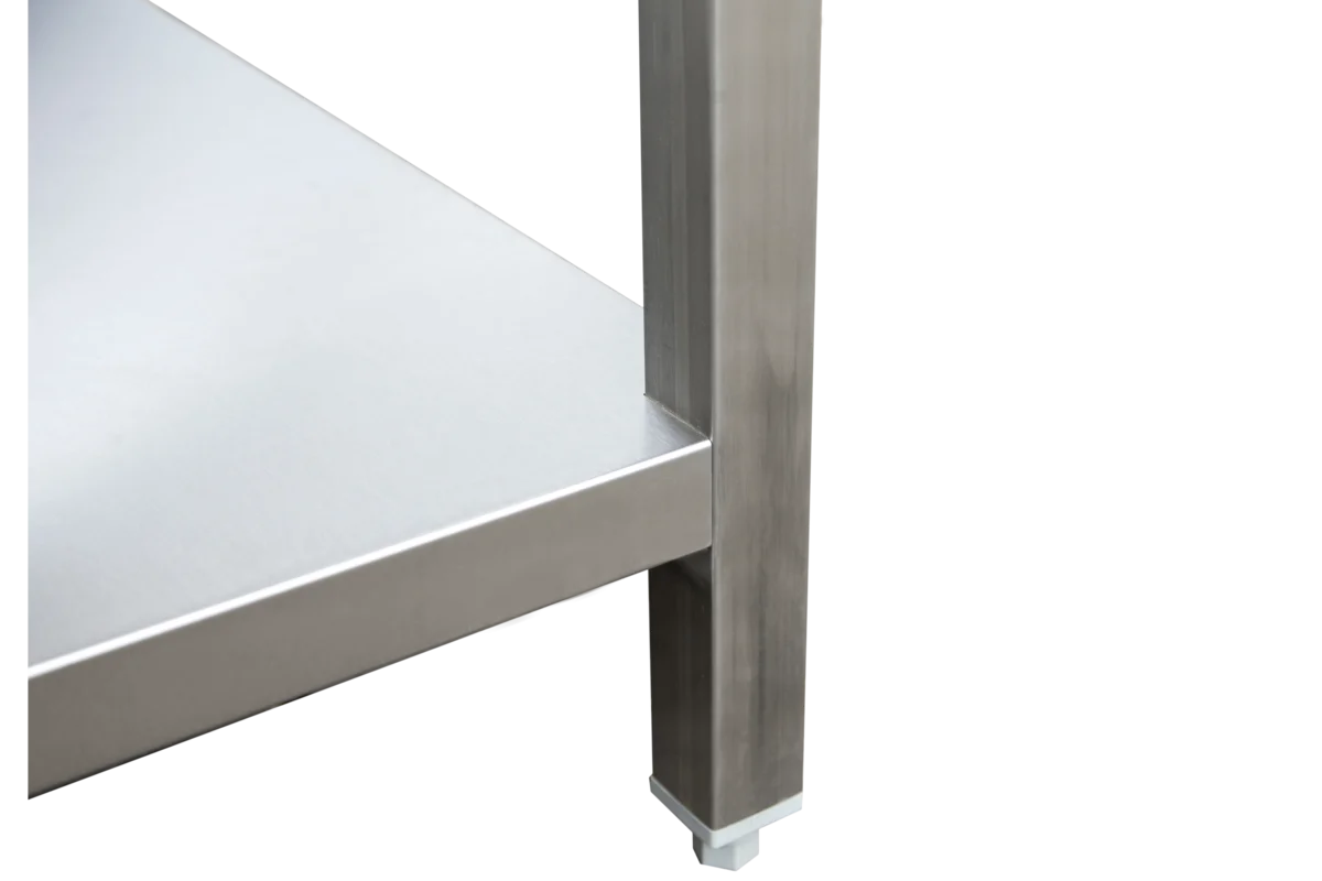 Edelstahl Arbeitstisch Profi 1000 x 700 mm - mit Grundboden und Aufkantung