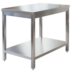 Edelstahl Arbeitstisch Profi  1600 x 600 mm - mit Grundboden