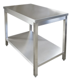 Edelstahl Arbeitstisch Profi  1600 x 600 mm - mit Grundboden