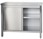Edelstahl Arbeitsschrank Profi mit Schiebetüren - 1000 x 600 mm