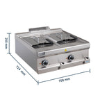 Elektrofritteuse Serie 700 - 70/70 - 12+12 Liter - Tischgerät
