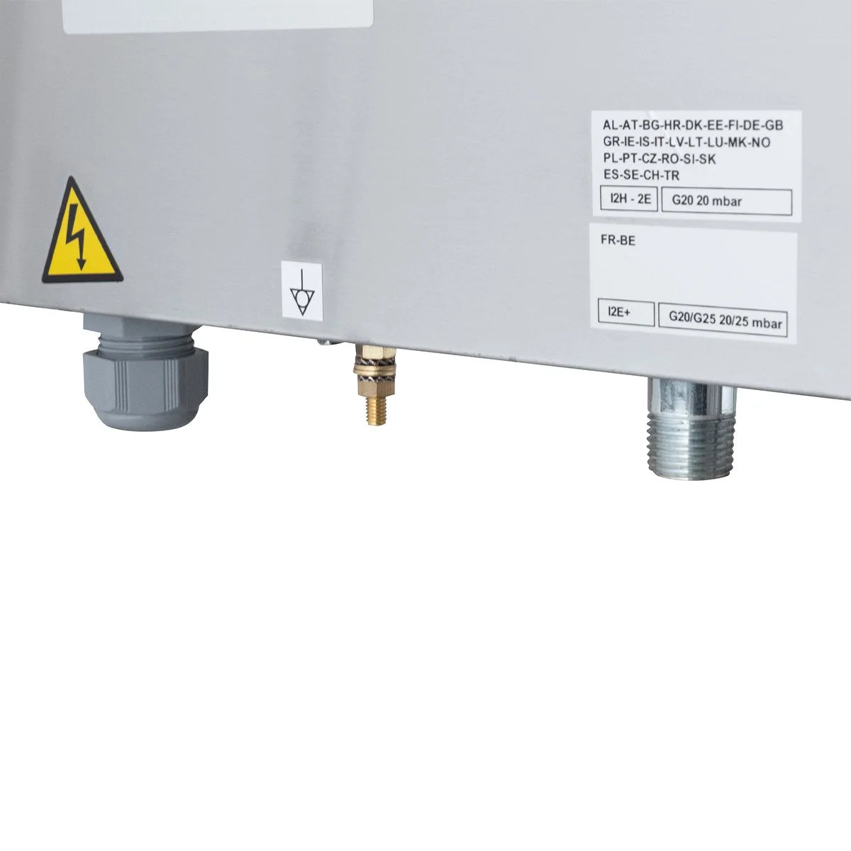 Gasherd Serie 700 - 70/70 mit Elektrobackofen, Umluft  - 4 Kochstellen - 30,6 kW