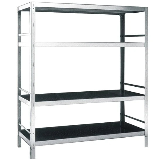 Mastro Regal aus Edelstahl mit 4 Regalböden, 1800x500x1800 mm