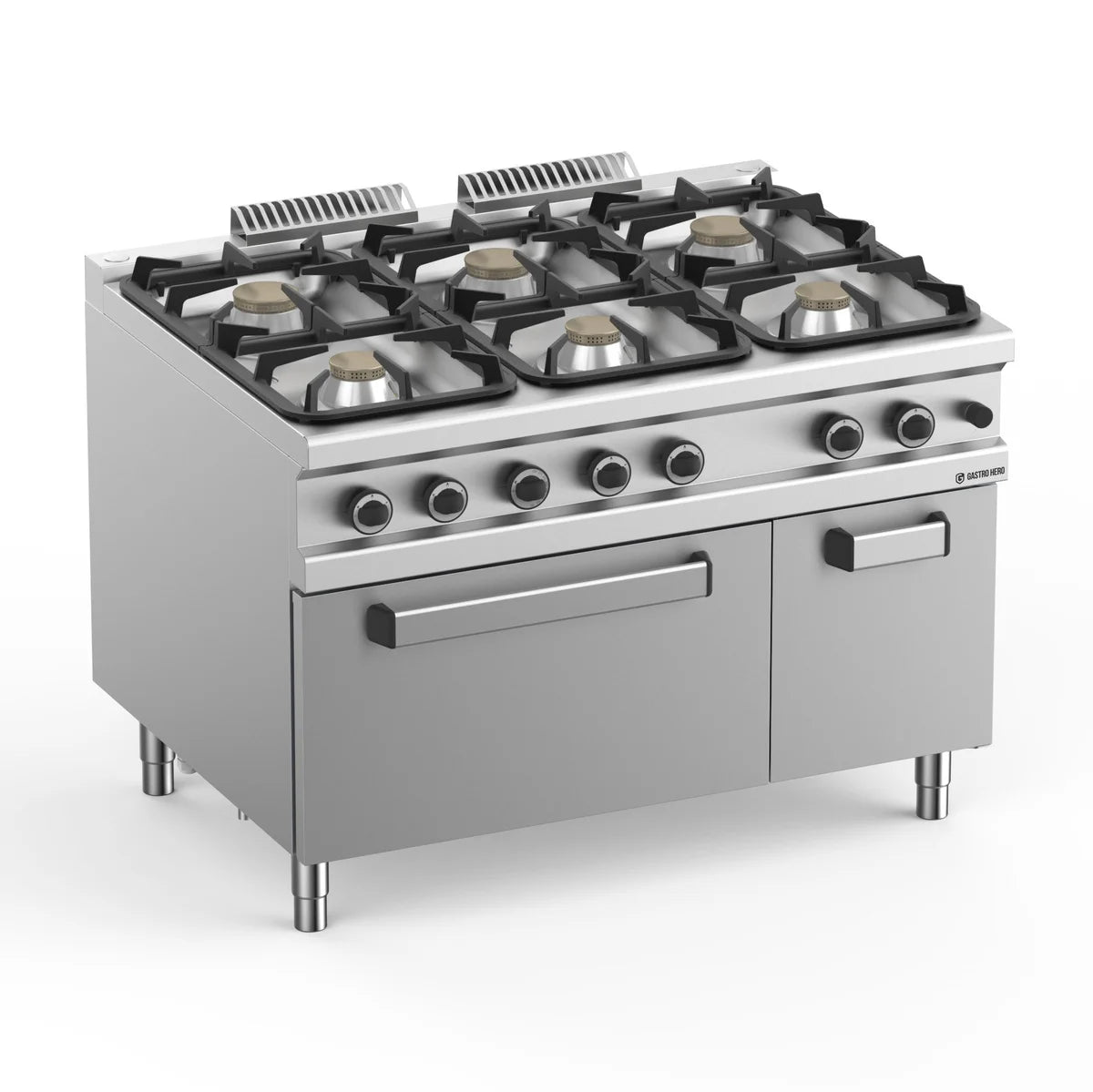 Gasherd  Serie 900 - 120/90 mit Gasbackofen - 6 Kochstellen - 42 kW