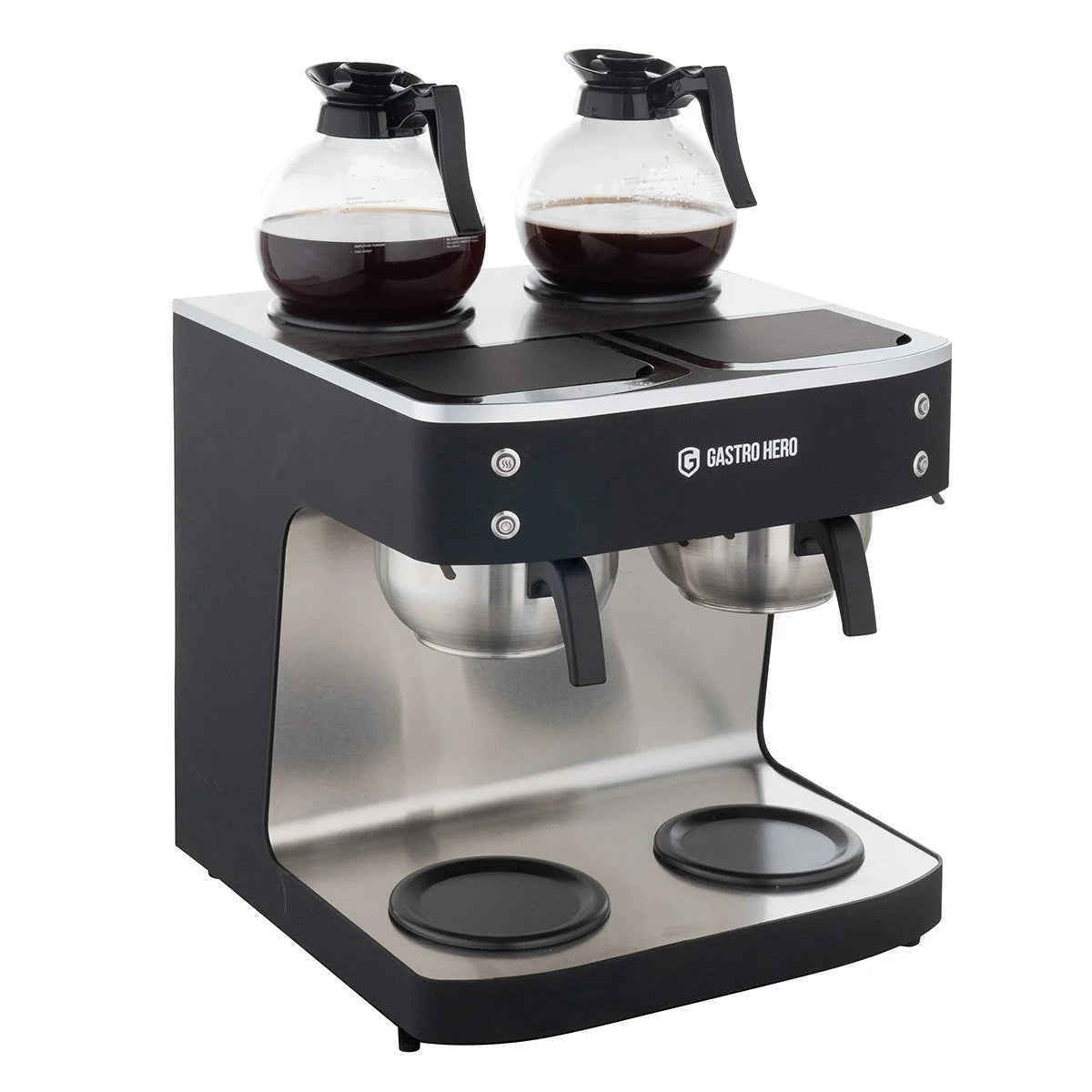 Filterkaffeemaschine ECO 2x 2 Liter schwarz inkl. 2 Glaskannen, 200 Tassen/Std., Professionelle Kaffeemaschine groß