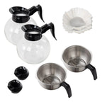 Filterkaffeemaschine ECO 2x 2 Liter schwarz inkl. 2 Glaskannen, 200 Tassen/Std., Professionelle Kaffeemaschine groß