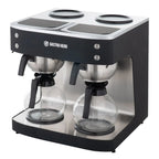 Filterkaffeemaschine ECO 2x 2 Liter schwarz inkl. 2 Glaskannen, 200 Tassen/Std., Professionelle Kaffeemaschine groß