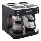 Filterkaffeemaschine ECO 2x 2 Liter schwarz inkl. 2 Glaskannen, 200 Tassen/Std., Professionelle Kaffeemaschine groß