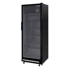 Getränkekühlschrank GKS-360, 360 Liter Kühlraumvolumen, 5 verstellbare Einlegeböden, Innenbeleuchtung, Abschließbar, Schwarz