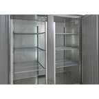 Gastronomie Tiefkühlschrank ECO 1400 GN 2/1 Monoblock, 1350 Liter Kühlraumvolumen, 6 verstellbare Einlegeböden, Robuste Bauweise, Edelstahl