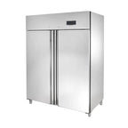 Gastronomie Tiefkühlschrank ECO 1400 GN 2/1 Monoblock, 1350 Liter Kühlraumvolumen, 6 verstellbare Einlegeböden, Robuste Bauweise, Edelstahl