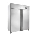 Gastronomie Kühlschrank ECO 1400 GN 2/1 Monoblock, 1350 Liter Kühlraumvolumen, 6 verstellbare Einlegeböden, Robuste Bauweise, Edelstahl