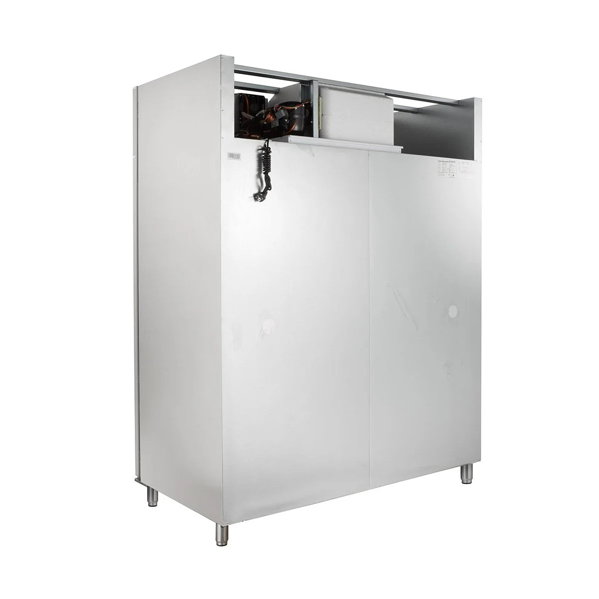 Gastronomie Kühlschrank ECO 1400 GN 2/1 Monoblock, 1350 Liter Kühlraumvolumen, 6 verstellbare Einlegeböden, Robuste Bauweise, Edelstahl