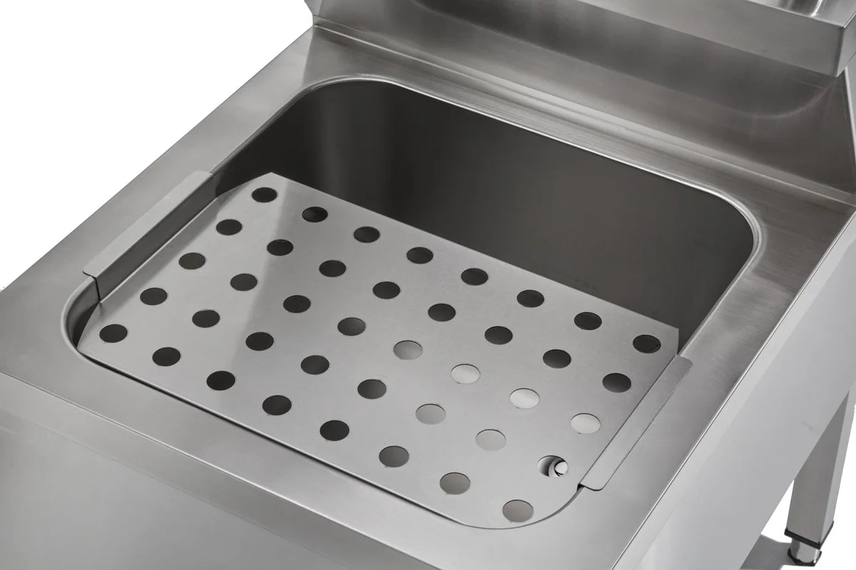 Handwasch-Ausgussbeckenkombination Basic 2, Kalt- und Warmwasserhahn