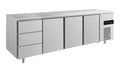 A&S Kühltisch -2 bis +8°C 2330x700x850mm mit 3x Tür und 2x drei Schubladen