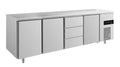 A&S Kühltisch -2 bis +8°C 2330x700x850mm mit 3x Türen und 1x drei Schubladen (4TTDT)