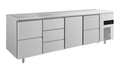 A&S Kühltisch -2 bis +8°C 2330x700x850mm mit 1x Tür, 2x zwei Schubladen und 1x 3 Schubladen (4ZDTZ)