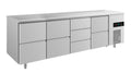 A&S Kühltisch -2 bis +8°C 2330x700x850mm mit 3x zwei Schubladen und 1x drei Schubladen (4ZZDZ)