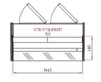 Kühltheke PROFI 150 - rundes Frontglas, 1525 mm, mit LED-Beleuchtung