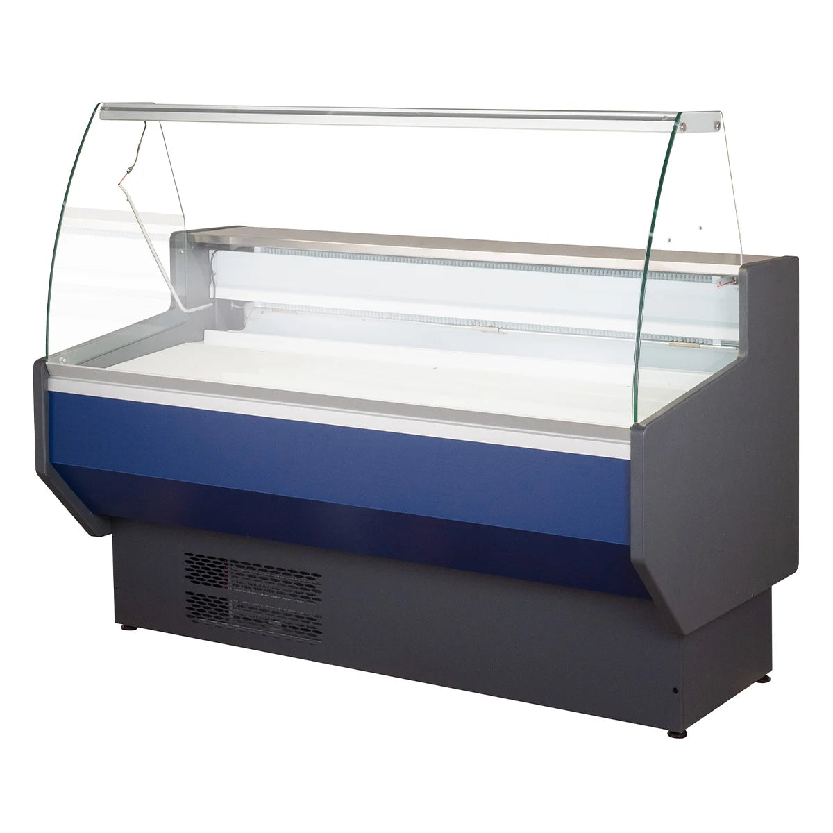 Kühltheke PROFI 150 - rundes Frontglas, 1525 mm, mit LED-Beleuchtung