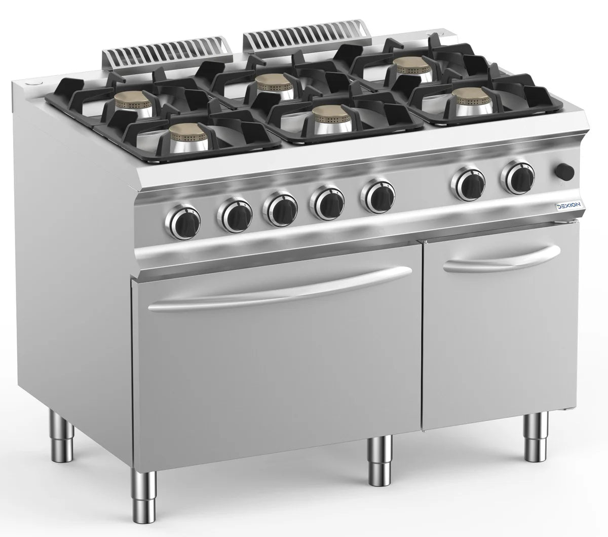 Gasherd Dexion Lux 700 - 110/73 mit Gasbackofen - 6 Kochstellen - 48 kW