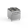 Gasherd Dexion Lux 980 - 80/90 mit Gasbackofen - 4 Kochstellen - 43 kW