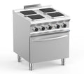 Elektroherd Dexion Lux- 700 - 70/73 mit Elektrobackofen - 4 quadratische Kochfelder - 15,3 kW